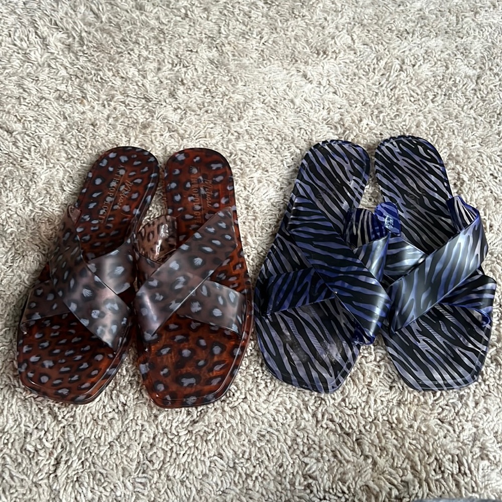 Anthropologie Plastic Sandal Set